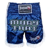 DragonDo MT3020 Apache Muaythai Şortu Lacivert Püsküllü Nakışlı Muay Thai Şortu - 1