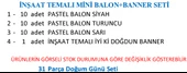 İNŞAAT TEMALI MİNİ BALON+BANNER SETİ - 3