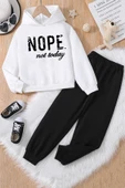 Çocuk Nope Baskılı Eşofman Takımı thumbnail 3