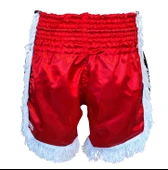 DragonDo MT3020 Apache Muaythai Şortu Kırmızı Püsküllü Şort Nakışlı Muay Thai Şortu - 2