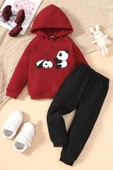 Çocuk Sleep Panda Baskılı Eşofman Takımı - 3