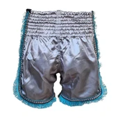 DragonDo MT3020 Apache Muaythai Şortu Gri Püsküllü Şort Nakışlı Muay Thai Şortu - 4