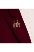 Inci Işlemeli Örümcek Motif Broş - 8