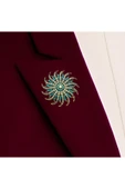 Kristal Taşlı Çarkıfelek Sultan Broş - 10