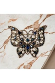 Yakut Swarosvki Taşlı Kelebek Broş - 11