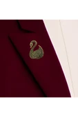 İnci Kuğu Motif Broş - 8