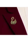 İnci Kuğu Motif Broş - 11