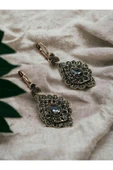 Kristal Taşlı Sallantılı Küpe - 5