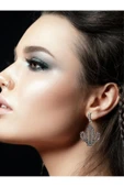Kristal Taşlı Kaktüs Figür Küpe - 4