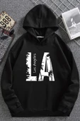 Los Angles Baskılı Oversize Sweatshirt thumbnail 3