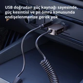 Essager Aux Bluetooth Araç Müzik Kiti FM Transmitter Aux Giriş Usb Wireless Bluetooth Araç Müzik Kiti - 4