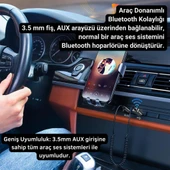 Essager Aux Bluetooth Araç Müzik Kiti FM Transmitter Aux Giriş Usb Wireless Bluetooth Araç Müzik Kiti - 2