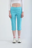 Kadın Likralı Esnek Jean Kapri Turkuaz thumbnail 5