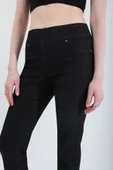 Kadın Likralı Esnek Jean Pantolon Siyah - 8