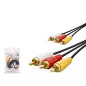 Hadron HDX1051 3RCA (M) TO 3RCA (M) KABLO GOLD SİYAH 3M - 1