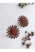 Kristal Taşlı Güneş Figür Küpe - 1