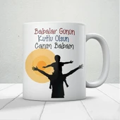 Canım Babam Baskılı Babalar Günü Kupa Bardak Kahve Kupa Bardak-Mod18 - 1