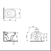Bocchi Fenice Rimless Asma Klozet (Kapak Hariç) - 2