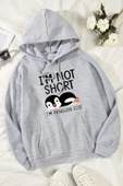 I'm Not Short Baskılı Unisex Oversize Sweatshirt - 1