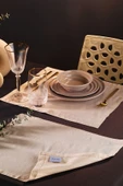 Fecra Dora 6'lı Keten Amerikan Servis 35x45 cm - 1
