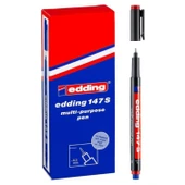 Edding 147 S Permanent Silgili Asetat Kalemi 0.3 mm Kırmızı 10 Adet - 2