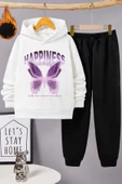 Happiness Baskılı Erkek - Kız Rahat Eşofman Takımı thumbnail 1