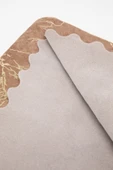 Mermer Desen Altın Varaklı Süngerli Koltuk - Çekyat Örtüsü 160x210 - Kahverengi - 3