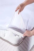 mycey Alez Ultra Yumuşak Yatak Koruyucu 70x110 Cm Sıvı Geçirmez Alez thumbnail 4