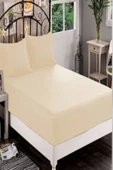 Altın Karma Çift Kişilik Ince Penye Lastikli Çarşaf 150x200 Cm 2 Adet Yastık Kılıflı - 6