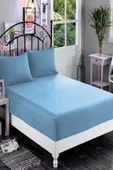 Altın Karma Havlu Lastikli Çarşaf Takımı 180x200 Cm 2 Adet 50x70 Cm Yastık Kılıfı - 3