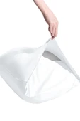 Divanev 2 Adet Pamuklu Yastık Kılıfı 50x70 cm Fermuarsız Beyaz - 4