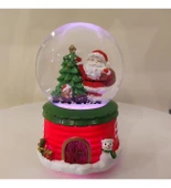 Kar Küresi Orta Boy Yılbaşı Temalı El Sallayan Noel Baba - 2