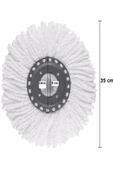 Lider 3 Adet 360° Döner Yuvarlak Mikrofiber Mop Paspas Yedek Ucu - 1