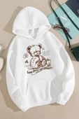 Bear Baskılı Unisex Oversize Sweatshirt - 1