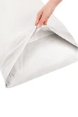 Bebesi 2 Adet Pamuklu Yastık Kılıfı 50x70 cm Fermuarsız Beyaz - 3