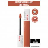 Maybelline New York Super Stay Matte Ink Likit Mat Ruj - 75 Fighter - Kahverengi - 1