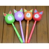 Ahşap Kedi Marakas Tekli - 1