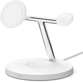 Belkin BoostCharge Pro WIZ009VFWH Beyaz 3in1 Kablosuz Hızlı Şarj Aleti - 1