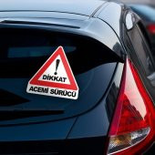 ACEMİ SÜRÜCÜ UYARI OTO STİCKER - 2