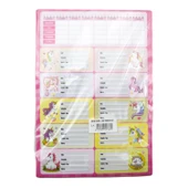 3A Okul Etiketi 10 Etiket ve 1 Adet Haftalık Ders Programı 100 lü Paket Kod:1381 - 1