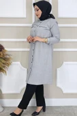 KADIN BİYE DETAYLI TESETTÜR GÖMLEK - 2