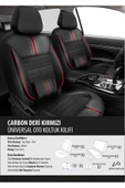 Honda Crv Koltuk Kılıfı Carbon Deri Kırmızı - 1