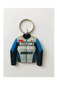 Suziki Mavi Motorcu Mont Silikon 3d Silikon Anahtarlık Hediyelik Takı Moda Aksesuar - 2