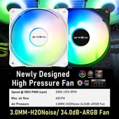 BITFENIX 240mm CUBE 240 AIO-240-WW27A-RP ARGB Sıvı Soğutmalı AM5-11851p İşlemci Fanı Beyaz thumbnail 8