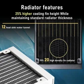 BITFENIX 240mm CUBE 240 AIO-240-WW27A-RP ARGB Sıvı Soğutmalı AM5-11851p İşlemci Fanı Beyaz thumbnail 6