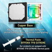 BITFENIX 240mm CUBE 240 AIO-240-WW27A-RP ARGB Sıvı Soğutmalı AM5-11851p İşlemci Fanı Beyaz thumbnail 5