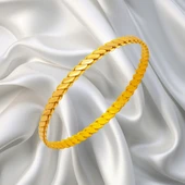 22 Ayar Üçlü Burma Bilezik 20 Gr - 1