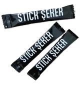 Self Stick Şeker Tek Kullanımlık Toz Şeker Siyah Kuşe 3 gr.x 200 Adet - 1