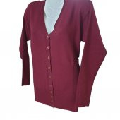 Kardelen Kumaş Cepsiz Model Triko Hırka - 1