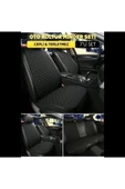 Bmw E60 Uyumlu  Terletmez Kumaş Minder Seti 7 Parça Full Takım siyah-siyah - 1